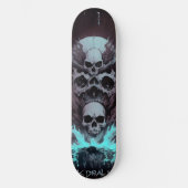 Dunkles Schädelwasser 2 Skateboard (Vorderseite)