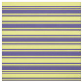 Dunkles Schiefer Blau & Gelb Liniertes Muster Stoff (Muster)