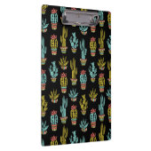 Dunkles Schmutz-Kaktus-Muster Klemmbrett (Rechts)