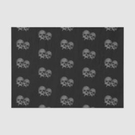 Dunkles, schwarz-gotisches Schädel-Party Seidenpapier