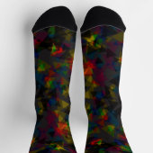 Dunkles Schwarzes Dreieck Muster Abstrakt Stilvoll Socken (Oben)