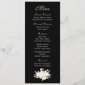 Dunkles Schwarzes Gold Weißes Skript Elegante Blum Programm (Vorderseite)