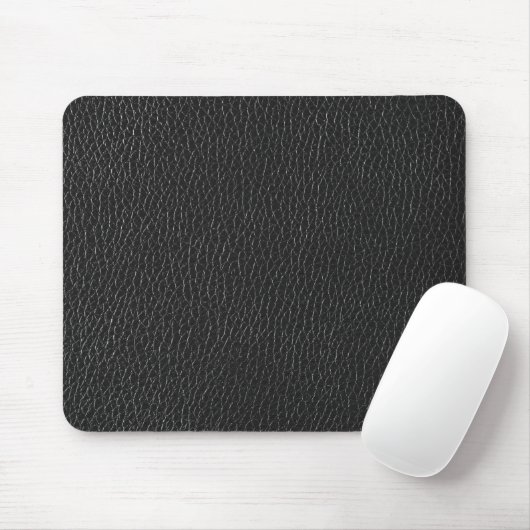 Dunkles schwarzes Leder-Textur-Design-Büro Mousepad (Mit Mouse)