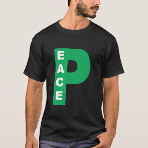 Dunkles schwarzes T-Shirt für Herren PEACE