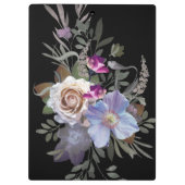 Dunkles schwermütiges Blumen auf Schwarzem Klemmbrett (Rückseite)