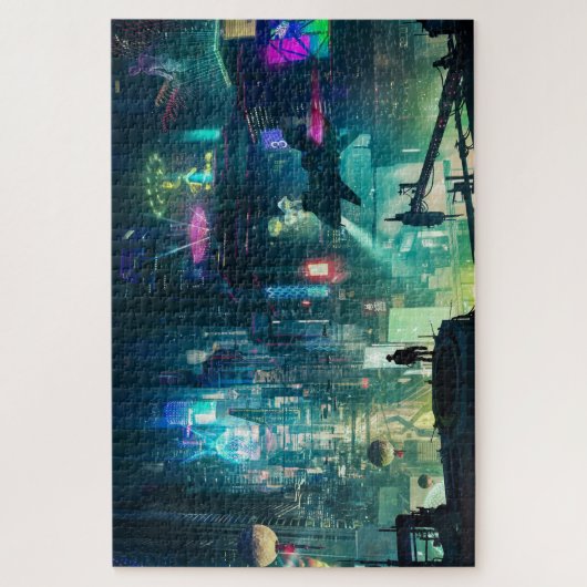 Dunkles Science-Fiction-Rätsel Puzzle (Vertikal)