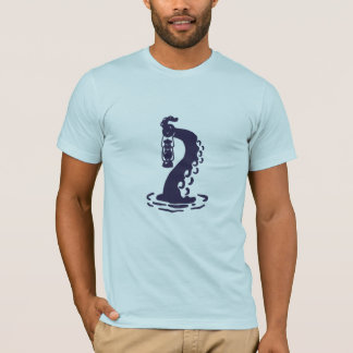 Dunkles Seeungeheuer-Tentakel hält Laterne – Gothi T-Shirt