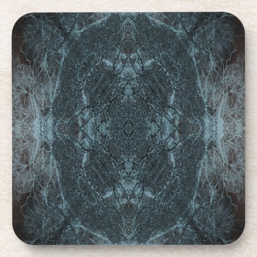 Dunkles Seidenbaummuster Untersetzer (Vorderseite)