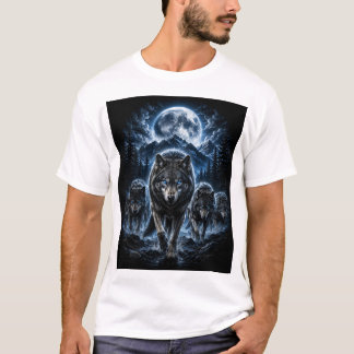 Dunkles Sensenmann-Mond-Fantasy-T-Shirt T-Shirt