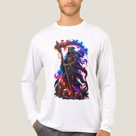 Dunkles Sensenmann-Totenkopf-Sensen-Gothic-T-Shirt Tri-Blend Shirt