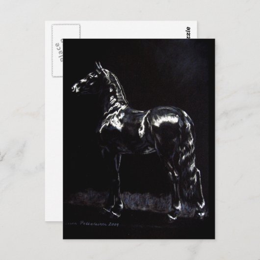 Dunkles Silber Postkarte (Vorne/Hinten)