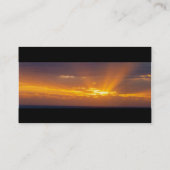 Dunkles Sonnenuntergang-Foto Visitenkarte (Rückseite)