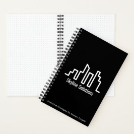 Dunkles SpiralNotebook mit Minimalistischem Design Notizblock