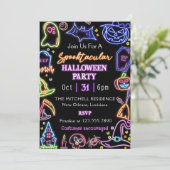 Dunkles Spookykuläres Halloween-Party Einladung (Stehend Vorderseite)