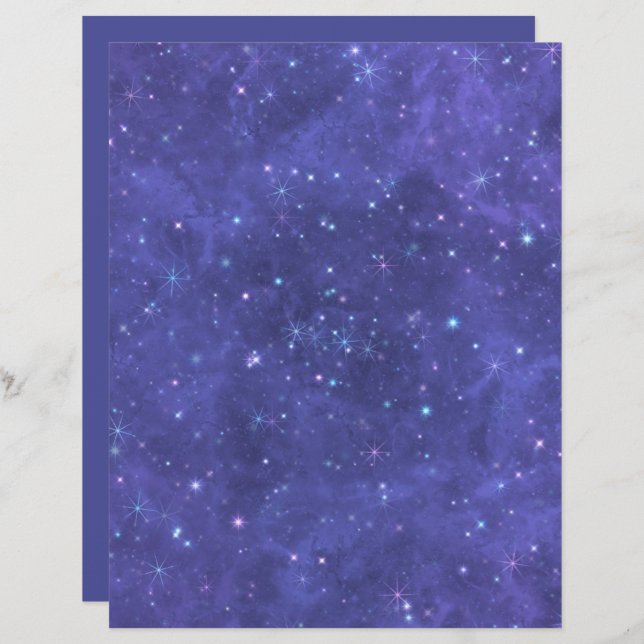 Dunkles Starry Night Craft/Scrapbooking Papier, gr (Vorne/Hinten)