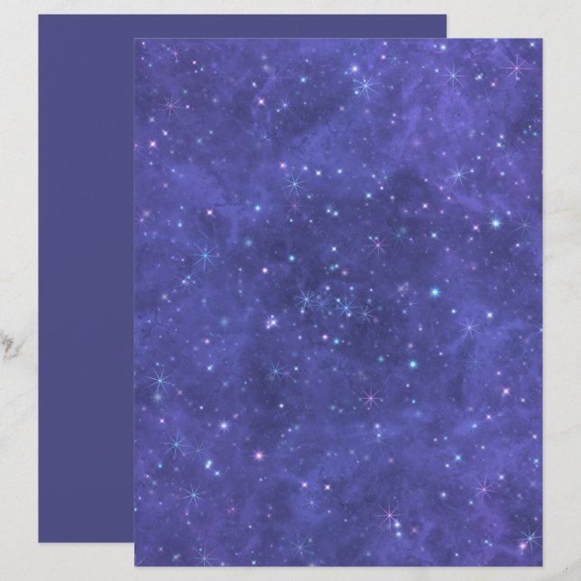 Dunkles Starry Night Craft/Scrapbooking Papier, gr (Vorne/Hinten)