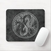 Dunkles SteinYin Yang Phoenix Mousepad (Mit Mouse)
