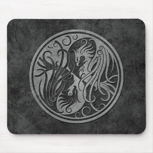 Dunkles SteinYin Yang Phoenix Mousepad (Vorne)