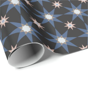 Dunkles Stern-Verpackungspapier Geschenkpapier