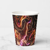 Dunkles Swirl-Design Pappbecher (Rückseite)
