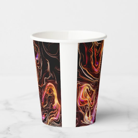 Dunkles Swirl-Design Pappbecher (Links)