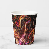 Dunkles Swirl-Design Pappbecher (Vorderseite)