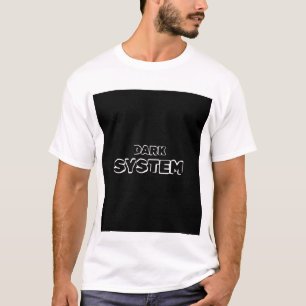 DUNKLES SYSTEM. T-SHIRT MIT TEXTDRUCK