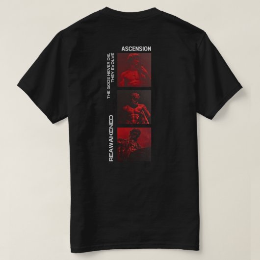 Dunkles T-Shirt Schwarz (Design Rückseite)
