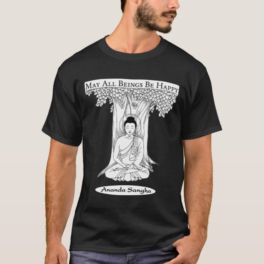 Dunkles T - Shirtbild von Buddha T-Shirt (Vorderseite)