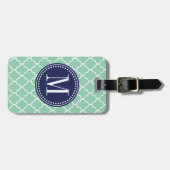 Dunkles tadelloses marokkanisches Fliesen-Gitter Gepäckanhänger (Vorderseite horizontal)