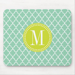 Dunkles tadelloses marokkanisches Fliesen-Gitter Mousepad
