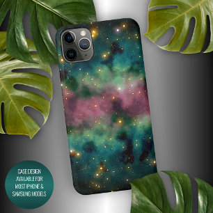 Dunkles Teal Blau Grün Pink Purpur Milchstraßen-Ga iPhone 16 Pro Max Hülle