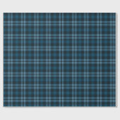Dunkles Teal-Karomuster Geschenkpapier (Flach)