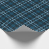 Dunkles Teal-Karomuster Geschenkpapier (Ecke)