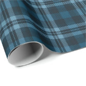 Dunkles Teal-Karomuster Geschenkpapier (Rolleneckpunkt)