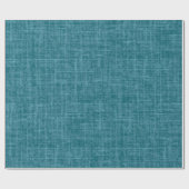 Dunkles Teal-Leinen Geschenkpapier (Flach)