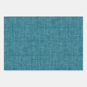 Dunkles Teal-Leinen Geschenkpapier Set (Vorderseite 2)