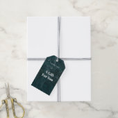 Dunkles Teal-Ozean-Thema Geschenkanhänger (Mit Garn)