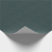 Dunkles Teal und dunkelgraue schiefe Streifen Geschenkpapier (Ecke)