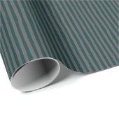 Dunkles Teal und dunkelgraue schiefe Streifen Geschenkpapier (Rolleneckpunkt)