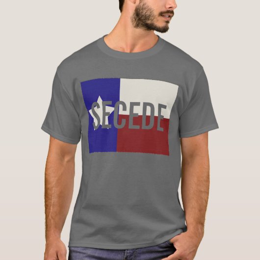 Dunkles Texas SECEDE T - Shirt (Vorderseite)