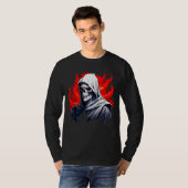 Dunkles Totengräber-Schädel T-Shirt – Gothic Horro (Vorne ganz)