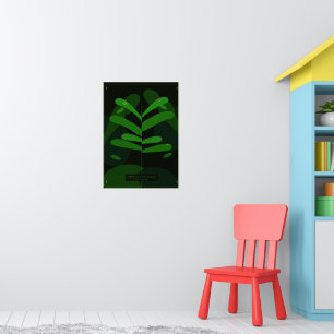 Dunkles tropisches botanisches Poster   Kräftige g
