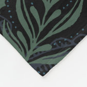 Dunkles Türkis-, Blaues und Grünespaisley Fleecedecke (Ecke)