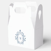 Dunkles Türkis-Minimal-Monogramm Geschenkschachtel (Geöffnet)