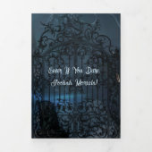 Dunkles und dreirädriges Halloween-Party Dreifach Gefaltete Einladung (Cover)