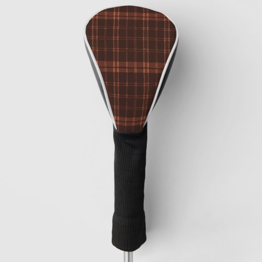 Dunkles und helles Braun-Karo-Muster – Klassisch M Golf Headcover (Vorderseite)