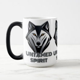 Dunkles und Minimalistisches Wolfsmuster mit Sleek Verwandlungstasse