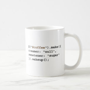 Dunkles und süßes Javascript Kaffeetasse