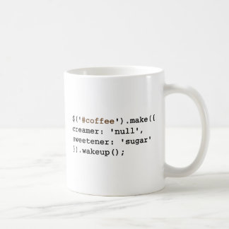 Dunkles und süßes Javascript Kaffeetasse